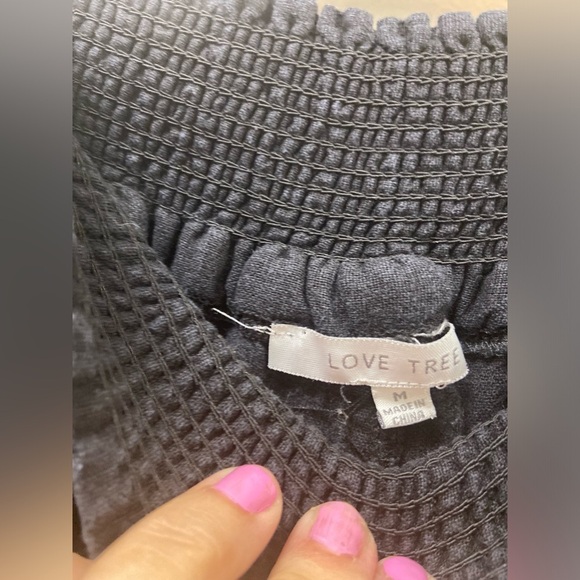 Love Tree linen black medium joggers juniors i think - Picture 3 of 4